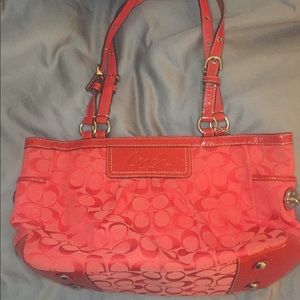 Red Coach purse/satchel very good used condition.